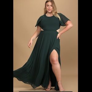 Emerald cut out Lulu’s maxi dress